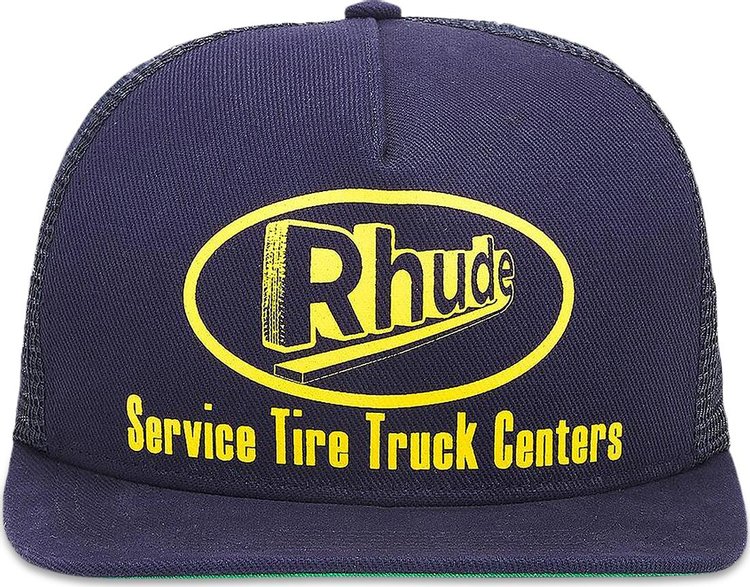 Rhude Service Trucker Hat Navy