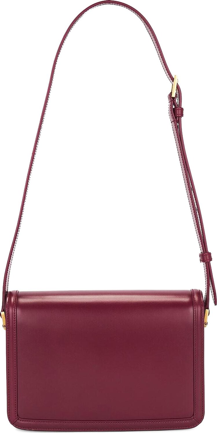 Saint Laurent Solferino Medium Satchel Dark Bordeaux