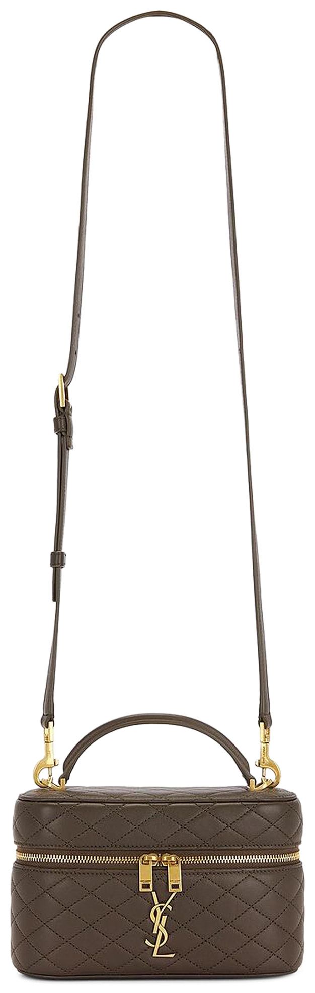 Saint Laurent Mini Vanity Bag With Strap Light Musk