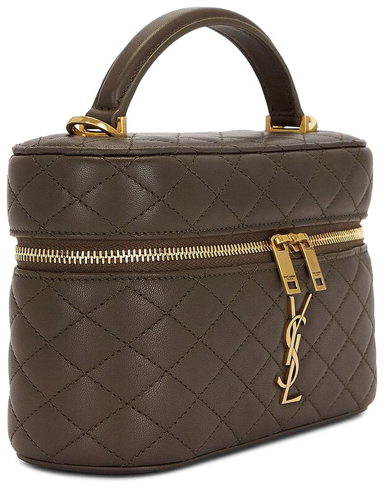 Saint Laurent Mini Vanity Bag With Strap Light Musk