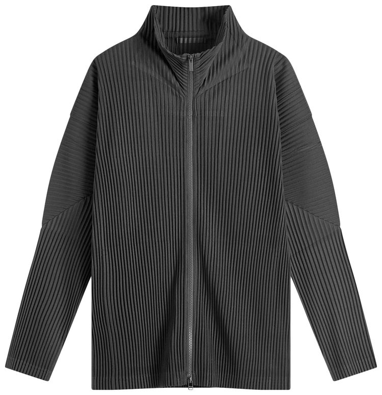 Homme Plisse Issey Miyake Basic Zip Cardigan Black