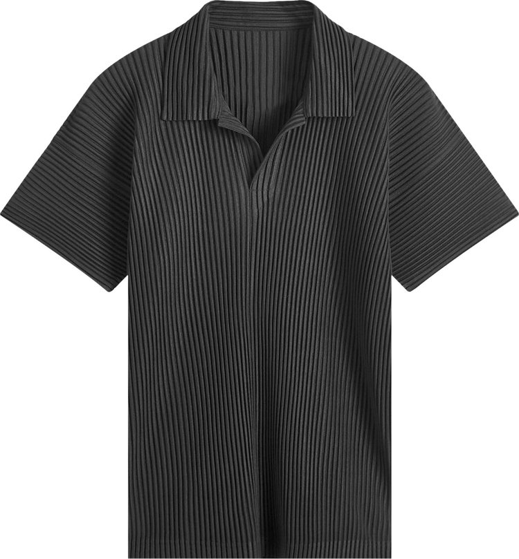 Homme Plisse Issey Miyake Basic Polo Shirt Black