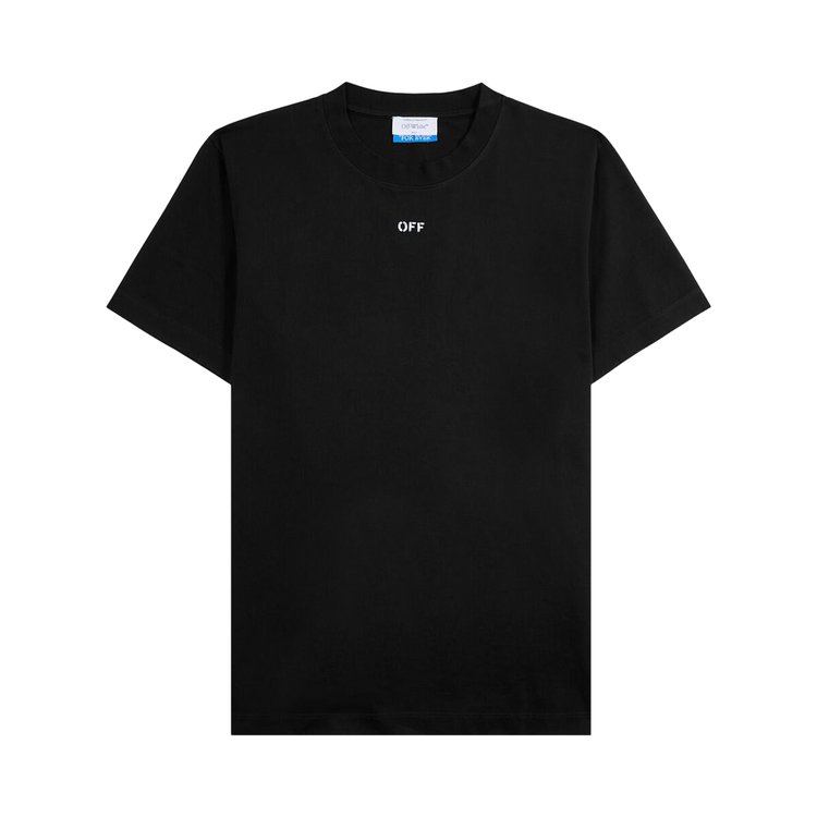 Off White Off Stamp Slim Short Sleeve T Shirt BlackWhite