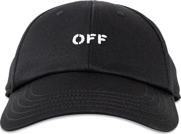 Off White Off Stamp Baseball Cap BlackWhite