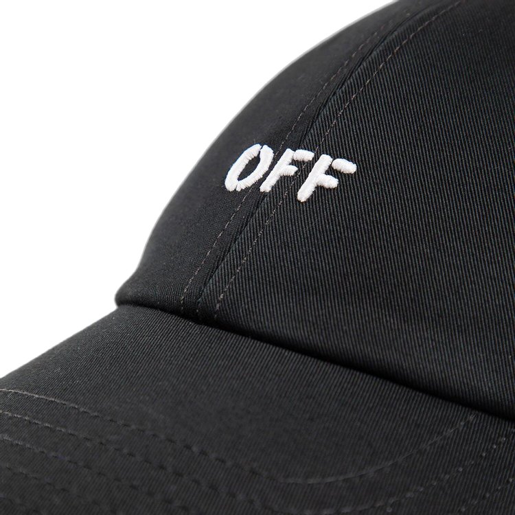 Off White Off Stamp Baseball Cap BlackWhite