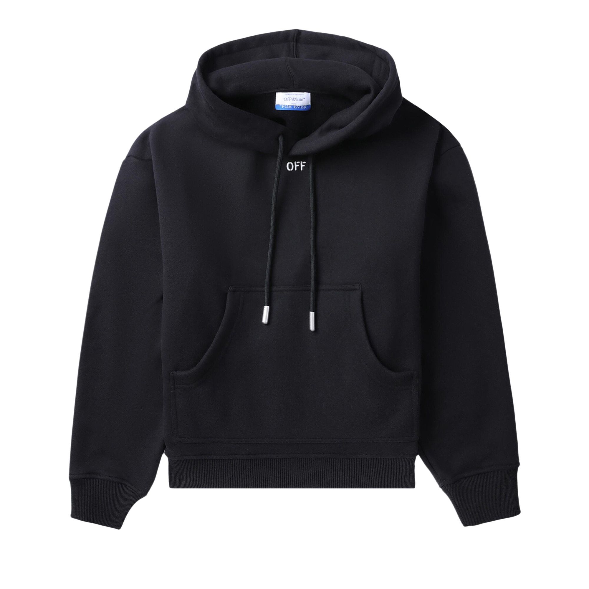 Buy Off-White Off Stamp Round Over Hoodie 'Black/White
