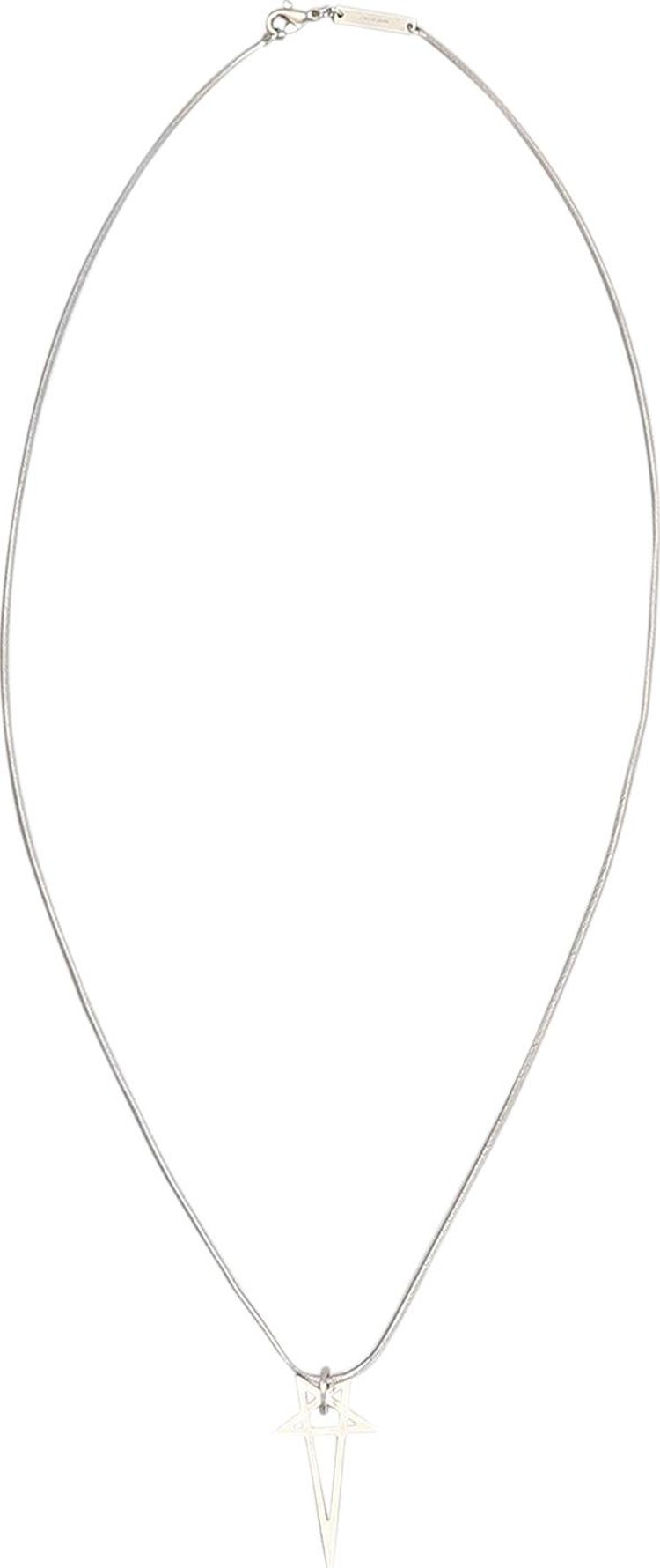 Rick Owens Lido Pentagram Necklace Palladium