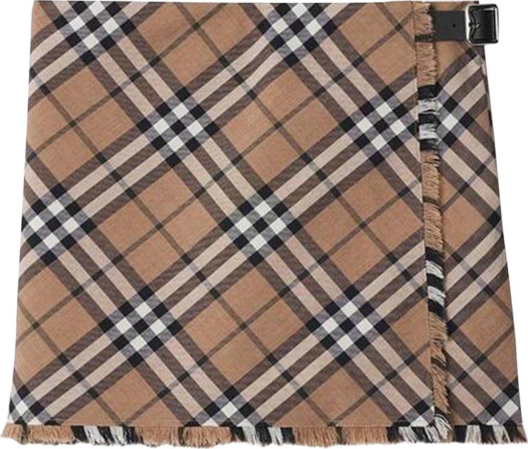 Burberry Checked Pleated Mini Skirt Linden