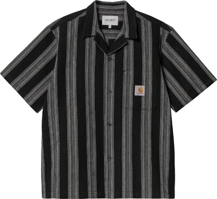 Carhartt WIP Short Sleeve Dodson Shirt StripeBlack