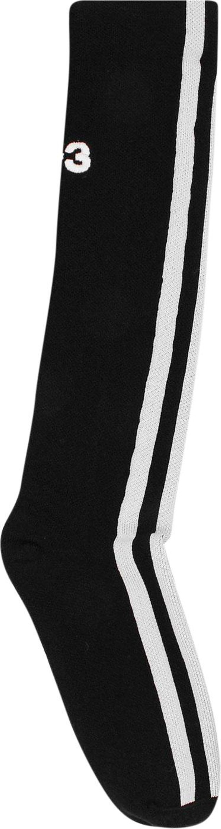 Y 3 Logo Strip Socks Black