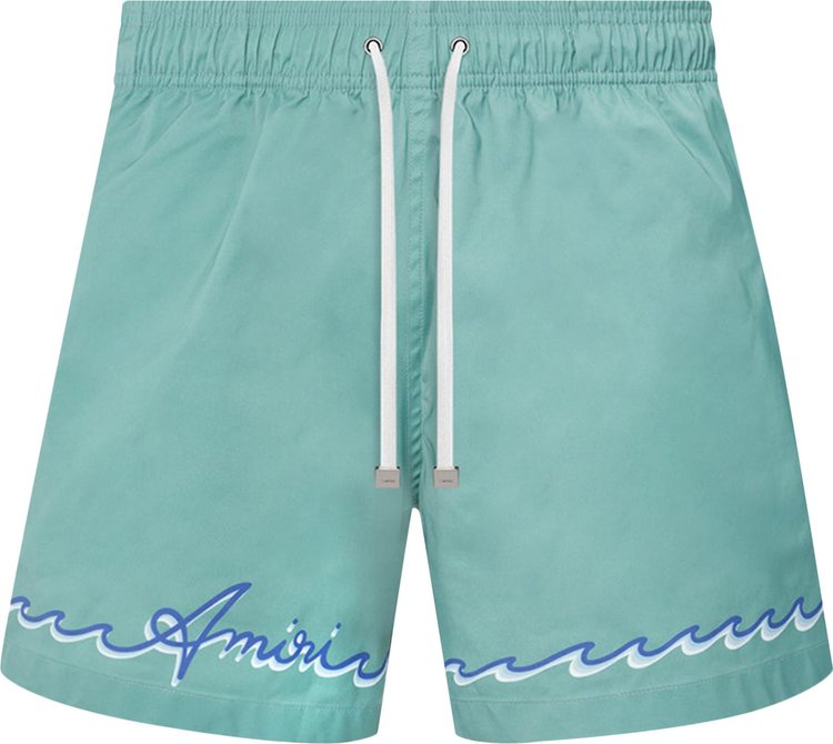 Amiri Wave Swim Trunk Sea Blue