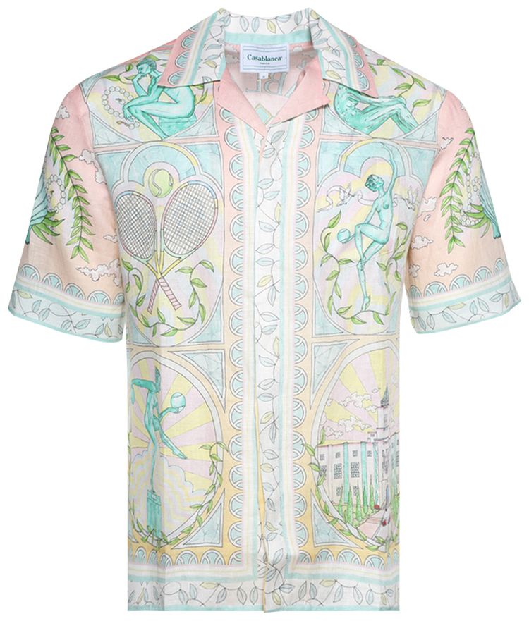 Casablanca Cuban Collar Short Sleeve Shirt Vase