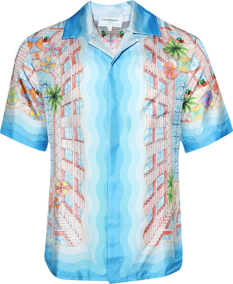 Casablanca Cuban Collar Short Sleeve Shirt Le Plongeon