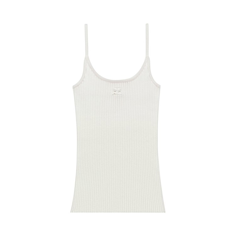 Courreges Reedition Knit Tank Top Heritage White