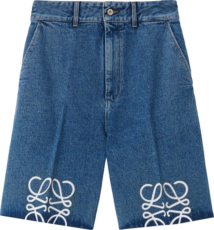 Loewe Anagram Short Jeans Blue