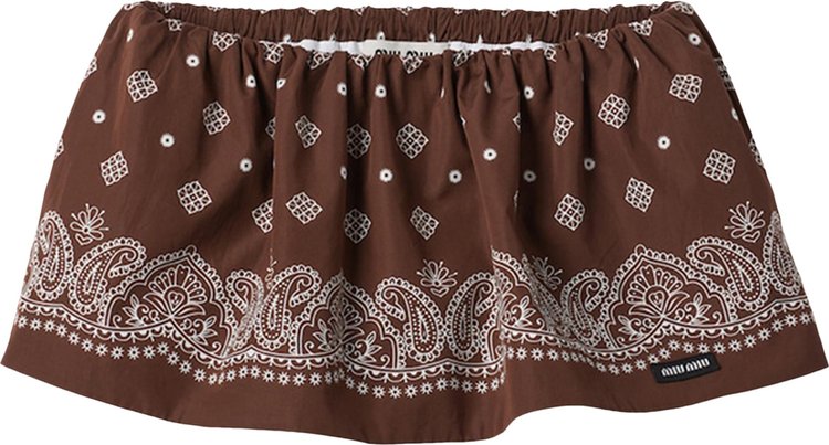 Miu Miu Mini Skirt Cacao