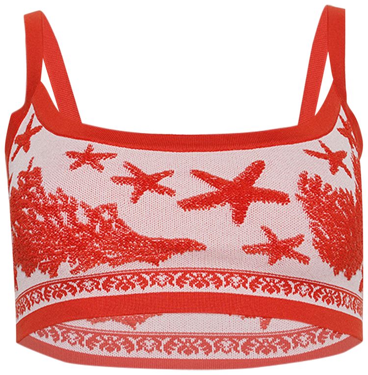 Versace Sea Knit Crop Top Dusty Rose