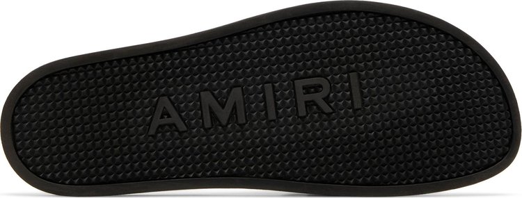 Amiri Logo Pool Slide Black