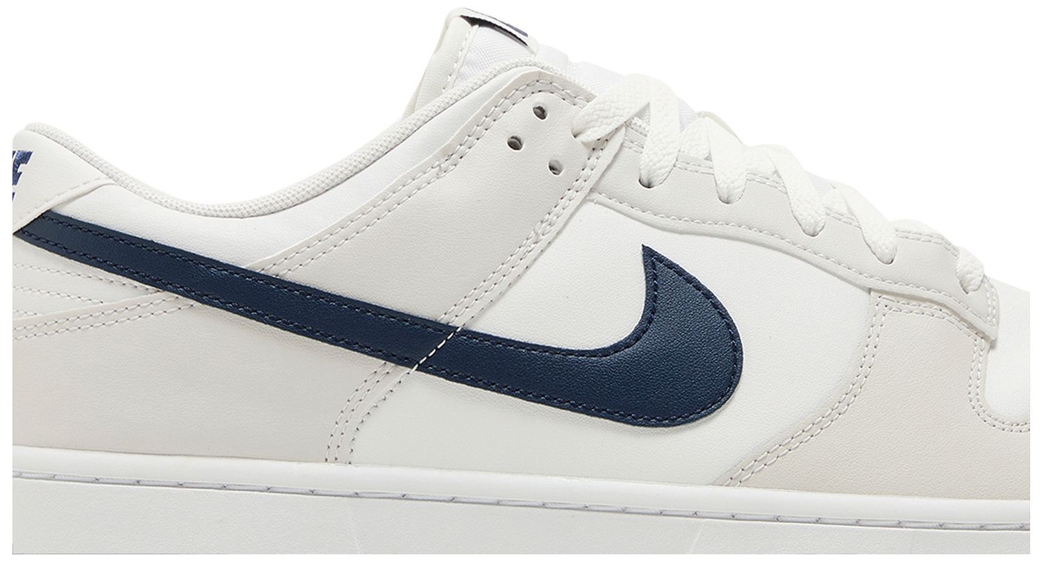 dunk high navy and white