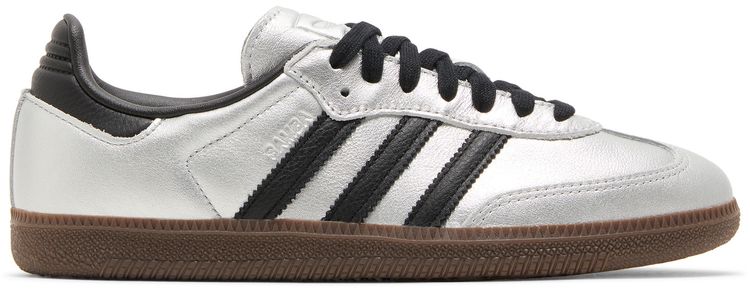 Adidas Wmns Samba Silver Metallic Black Gum