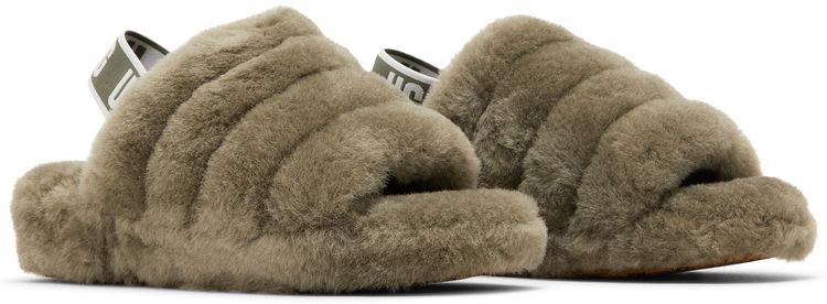 UGG Wmns Fluff Yeah Slide Burnt Olive