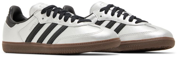 Adidas Wmns Samba Silver Metallic Black Gum