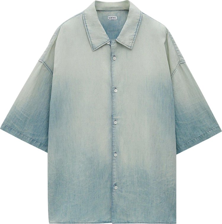 Loewe Short Sleeve Shirt Bleached Indigo