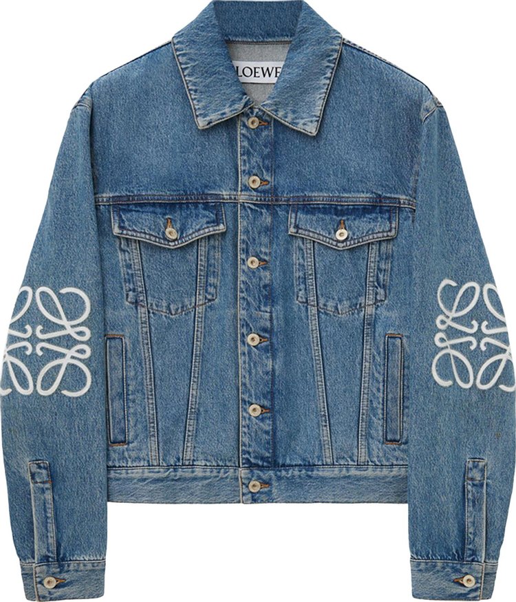 Loewe Anagram Jacket Mid Blue Denim