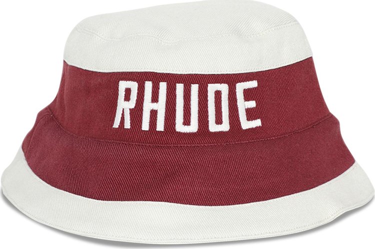 Rhude Chamonix Bucket Hat MaroonCream