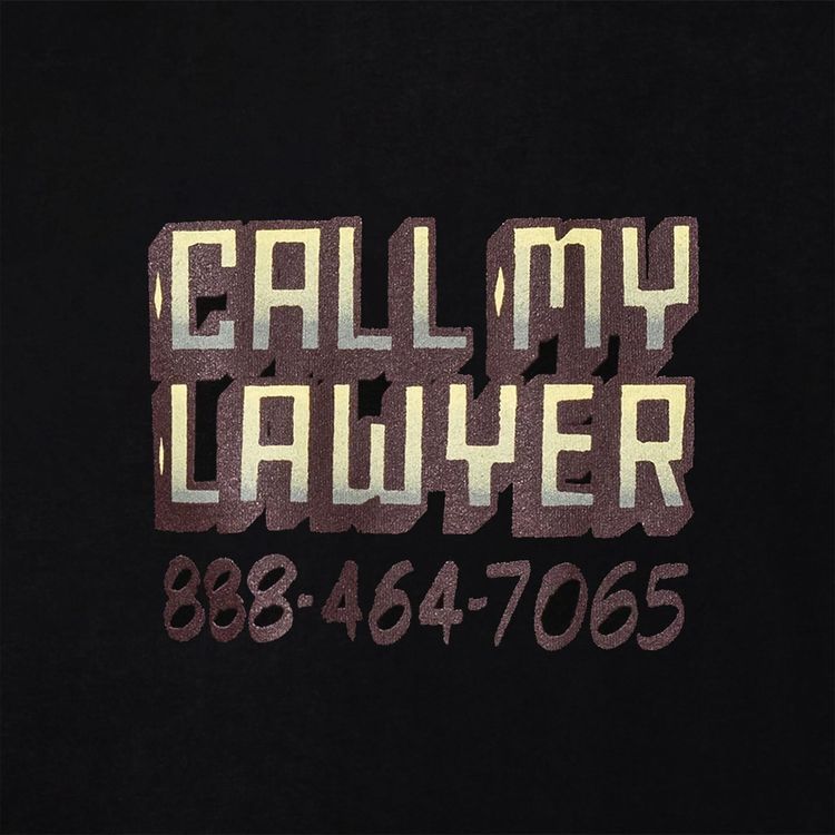 Market Call My Lawyer Sign T Shirt Black