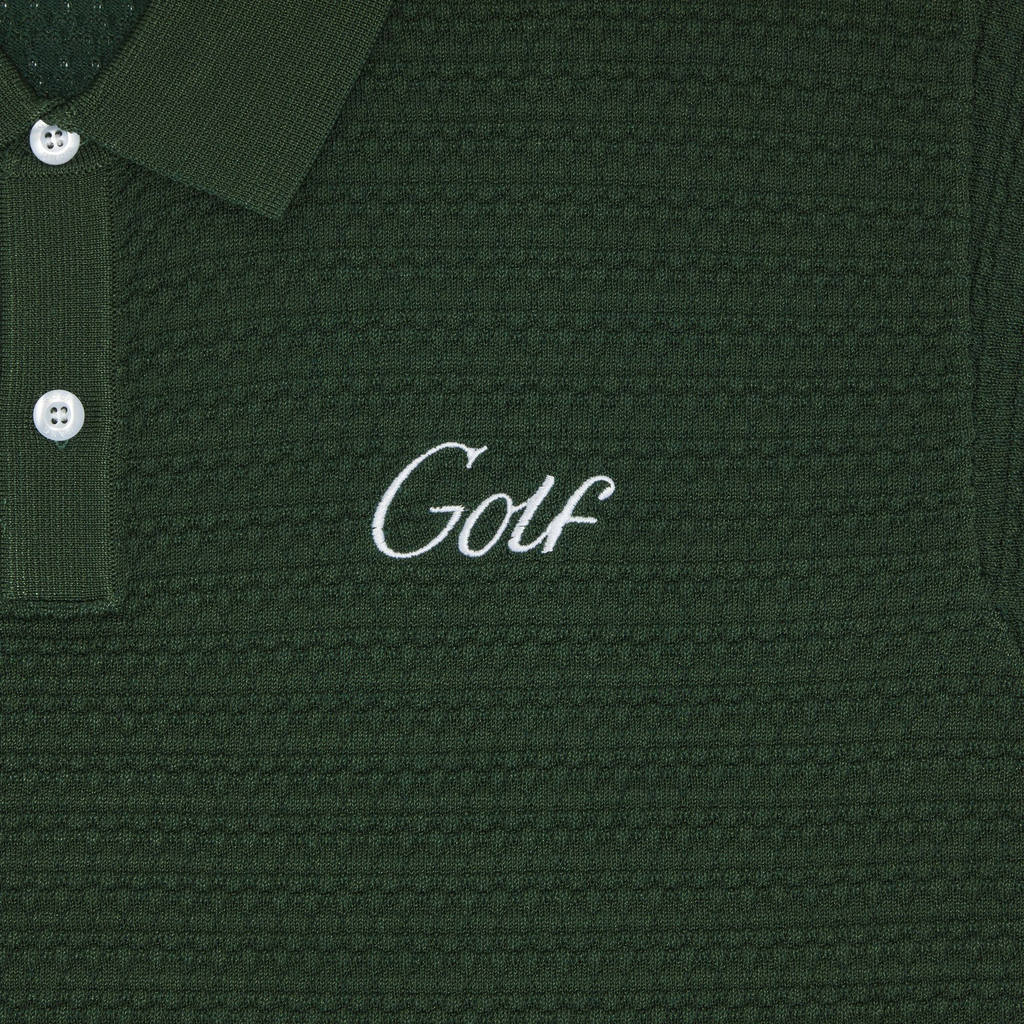 Size s GOLF WANG Caddy Striped Polo Green Black Red
