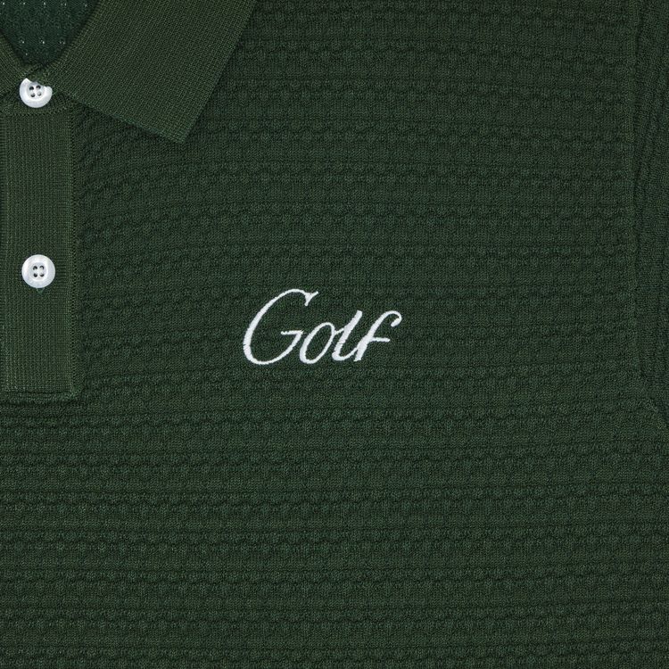 GOLF WANG Caddy Striped Polo GreenBlackRed