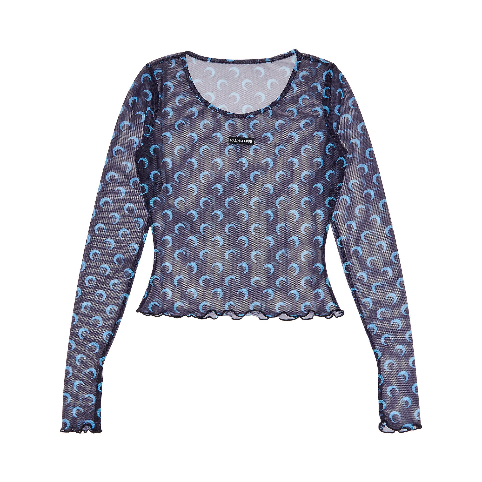Marine Serre｜ (UST019ACJER0013 BL90) Recycled Moon Jersey Short Catsuit • Marine Serre