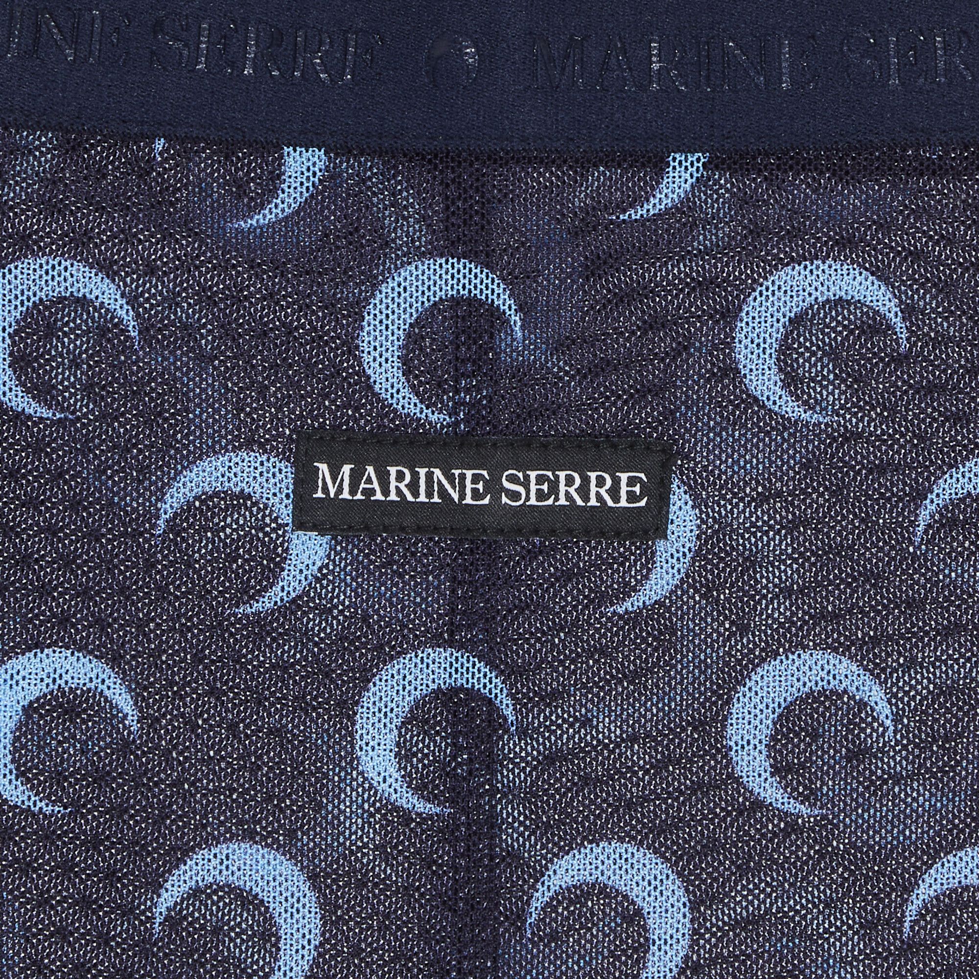 Buy Marine Serre Moon Printed Mesh Tights 'Navy' - WUW034A