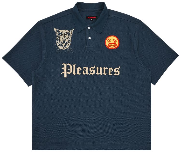 Pleasures Wyatt Boxy Polo Blue