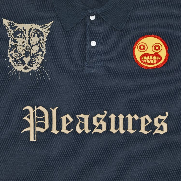Pleasures Wyatt Boxy Polo Blue
