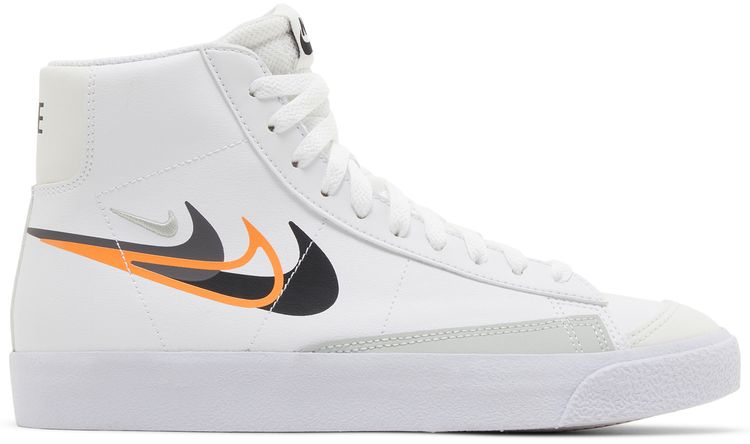 Nike Blazer Mid Next Nature GS Multi Swoosh   White Bright Mandarin