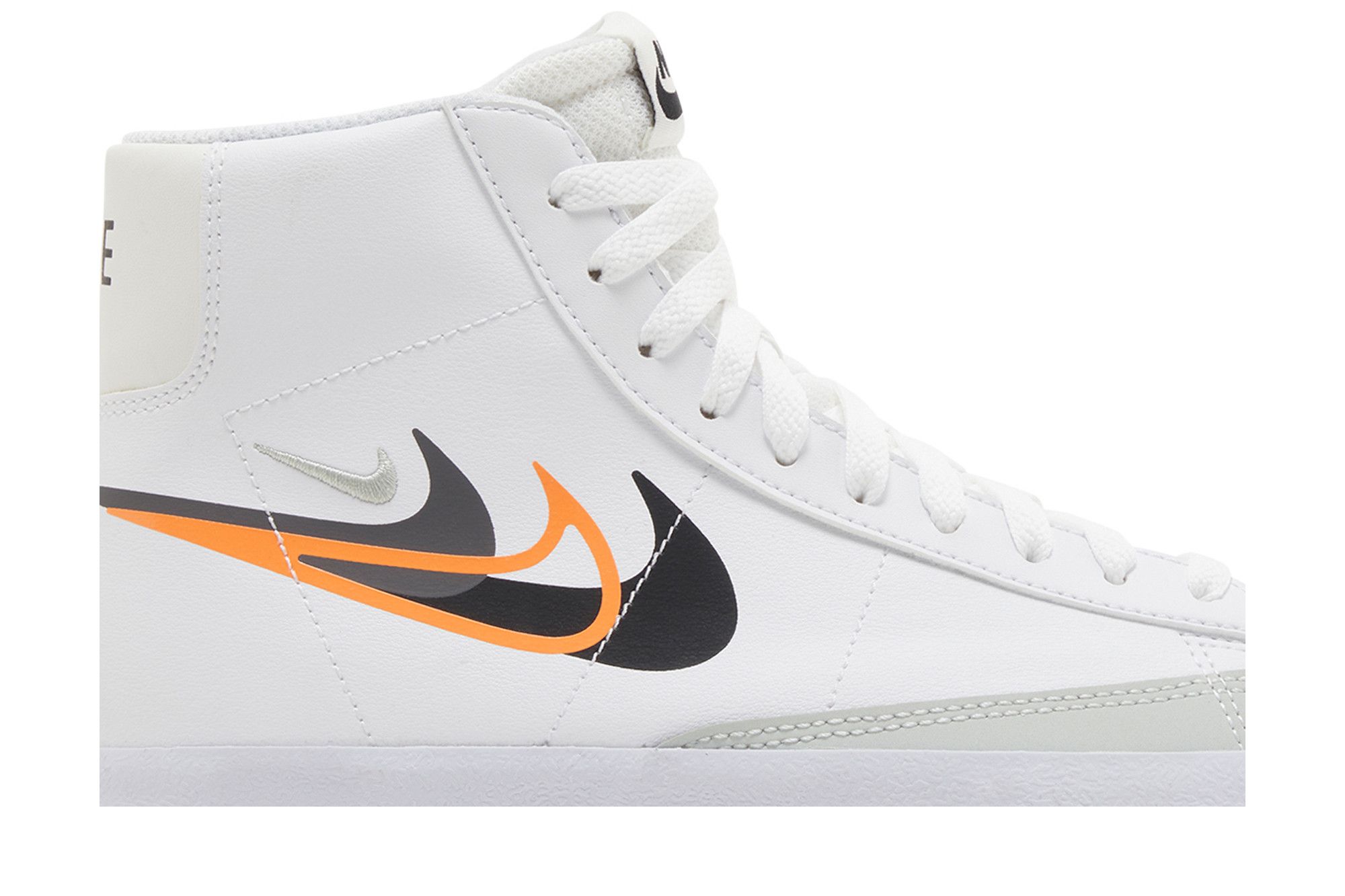 Size 5.5 Blazer Mid Next Nature GS Multi Swoosh White Bright Mandarin