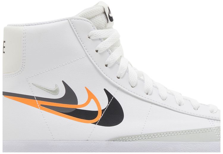 Nike Blazer Mid Next Nature GS Multi Swoosh   White Bright Mandarin