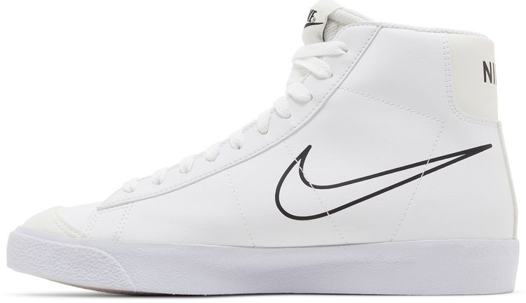 Nike Blazer Mid Next Nature GS Multi Swoosh   White Bright Mandarin