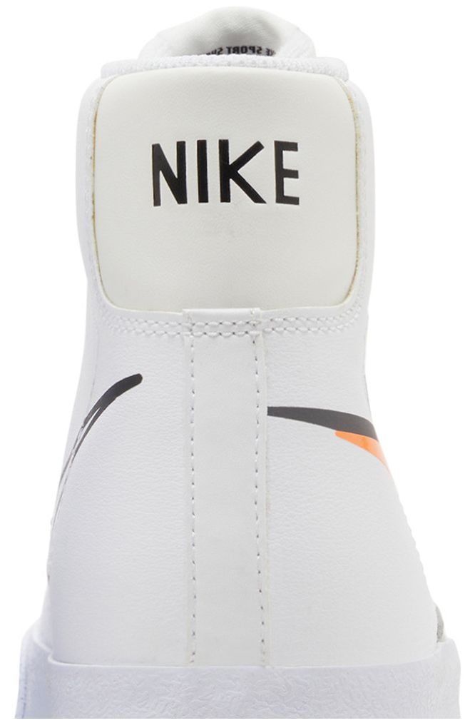 Nike Blazer Mid Next Nature GS Multi Swoosh   White Bright Mandarin