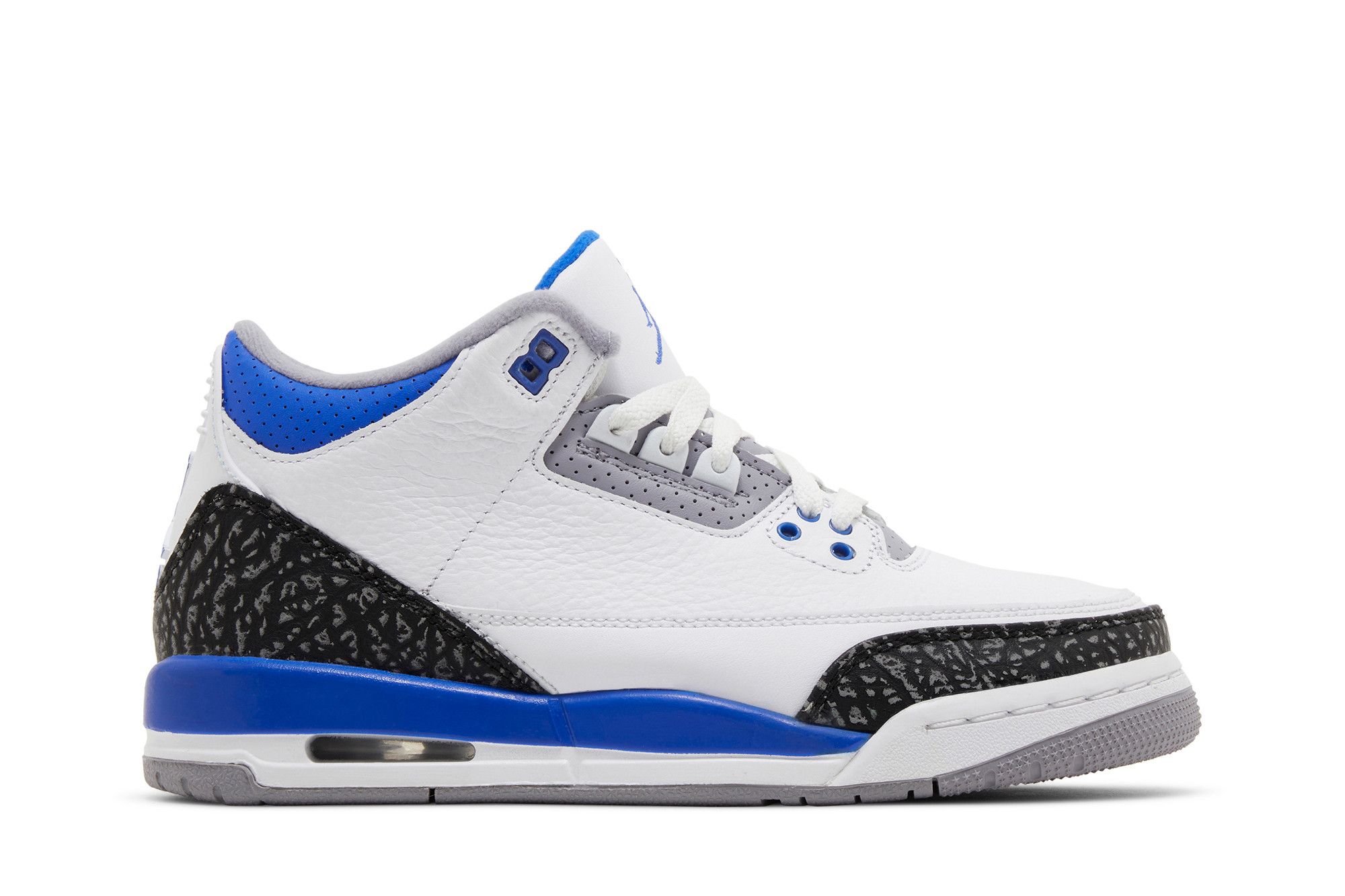 Blue and white jordan 3s cheap