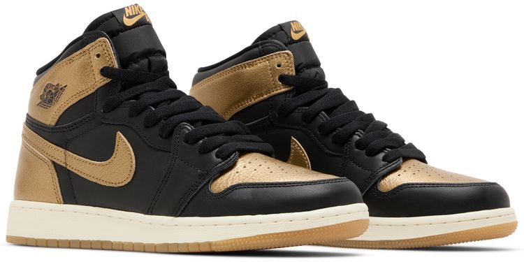 Air Jordan 1 Retro High OG GS Black Gold
