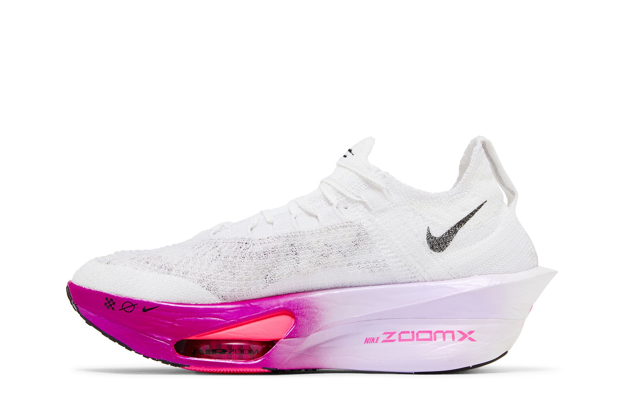 Nike Air Zoom Alphafly Next% Atom Knit Running Shoes White Pink US Size 6.5