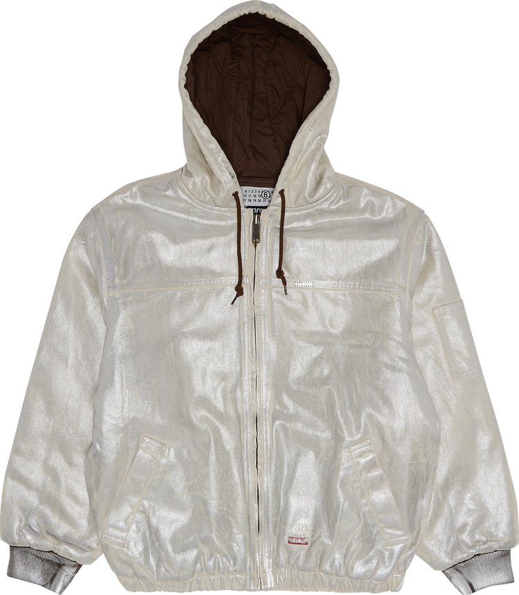 Supreme x MM6 Maison Margiela Foil Hooded Work Jacket Natural