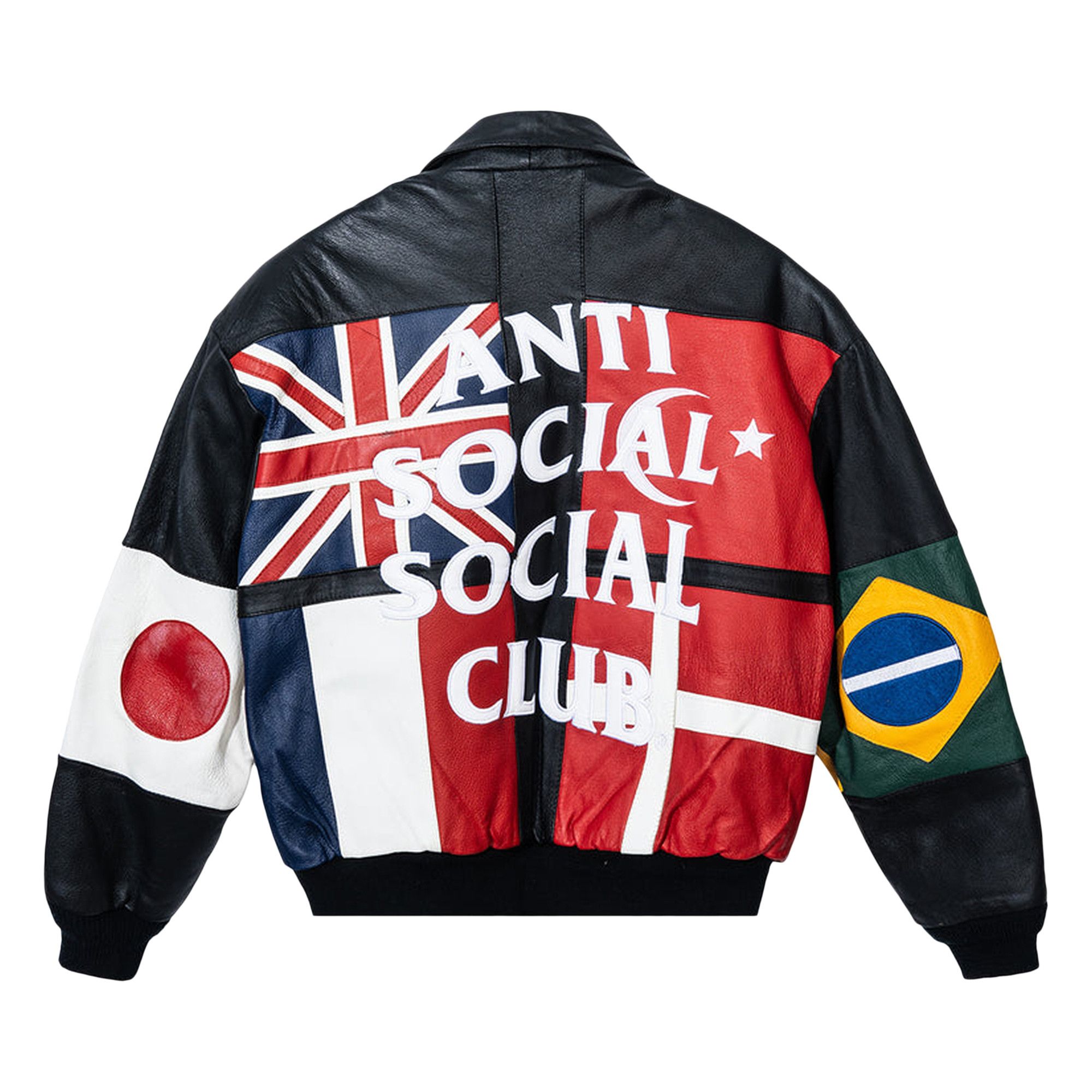 Buy Anti Social Social Club Vintage Olympic Leather Jacket