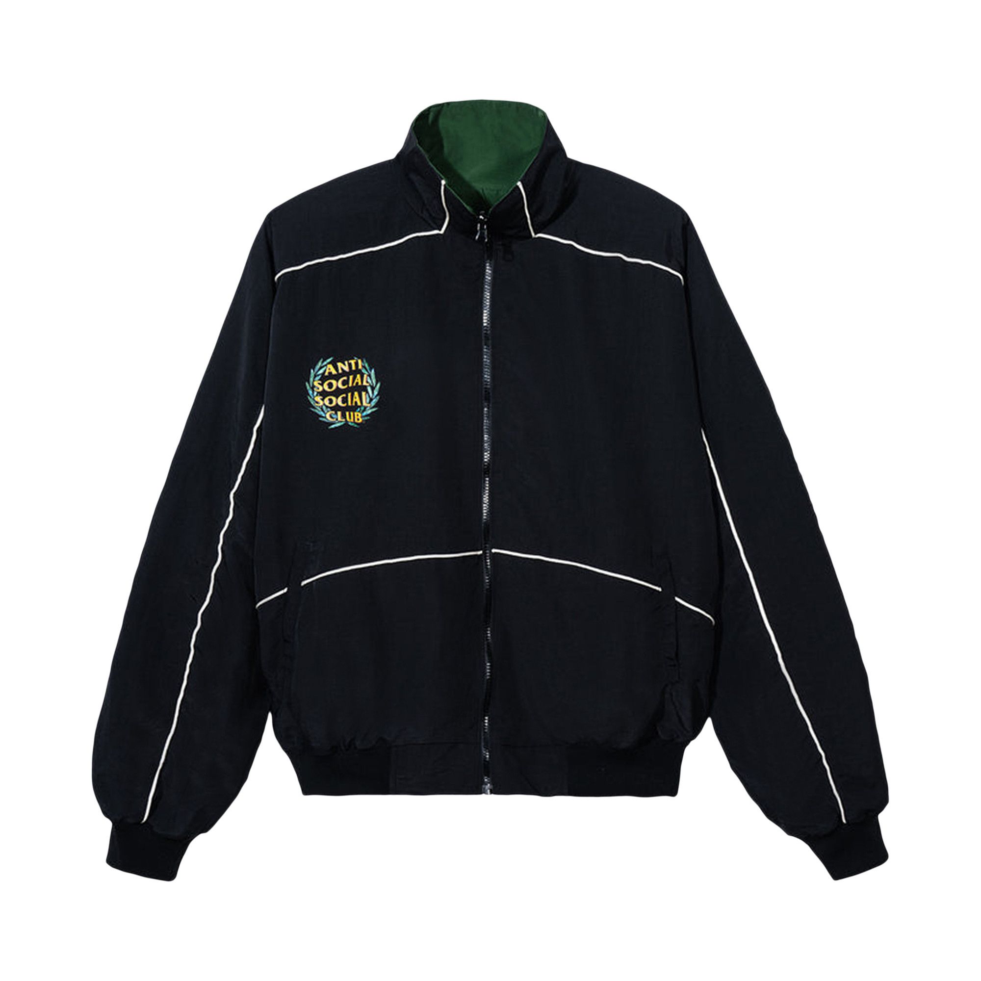 Buy Anti Social Social Club Olympic Reversible Track Jacket 'Black/Green' -  0657 1FW240314ORTJ BLAC | GOAT