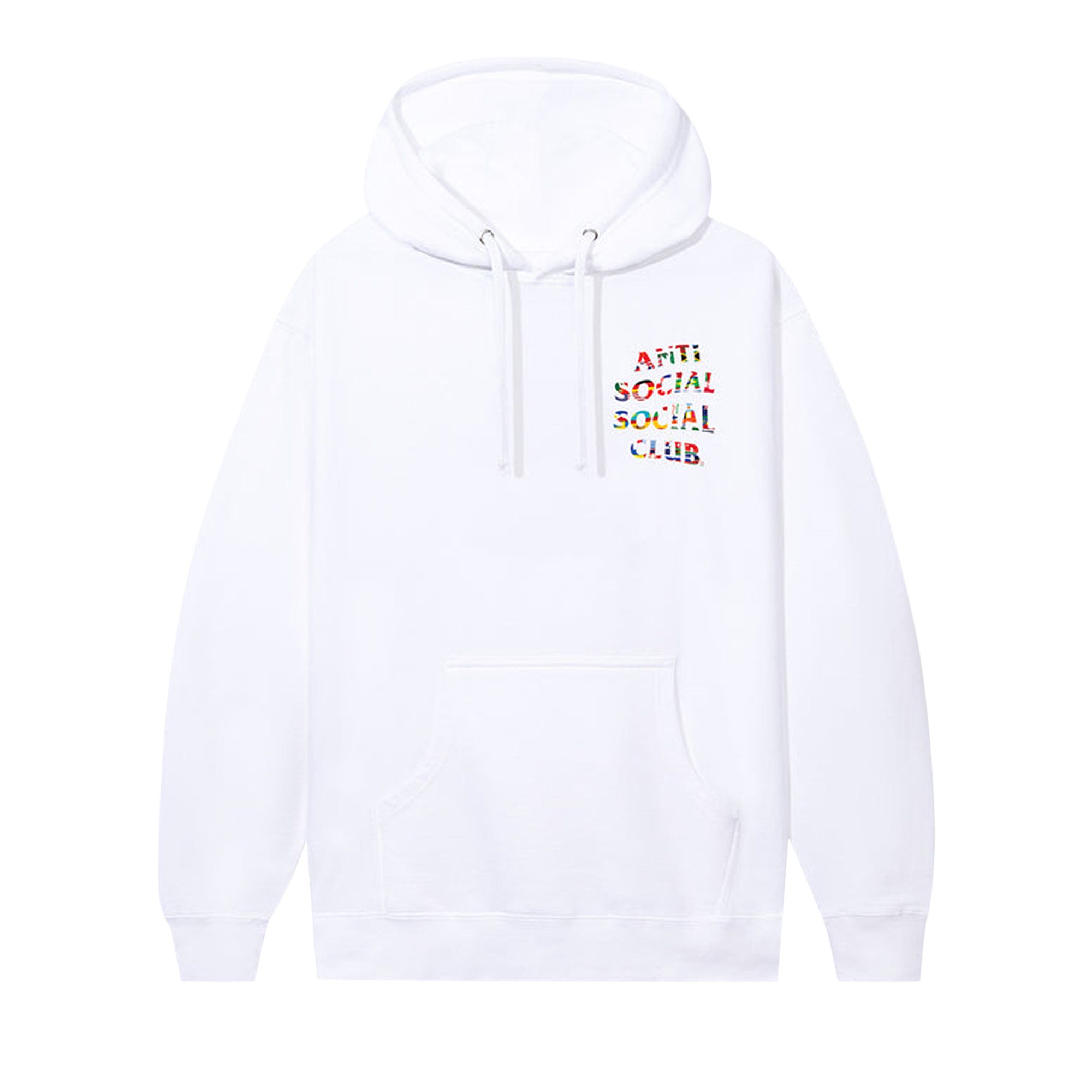 Buy Anti Social Social Club Flag Collage Hoodie 'White' - 0657