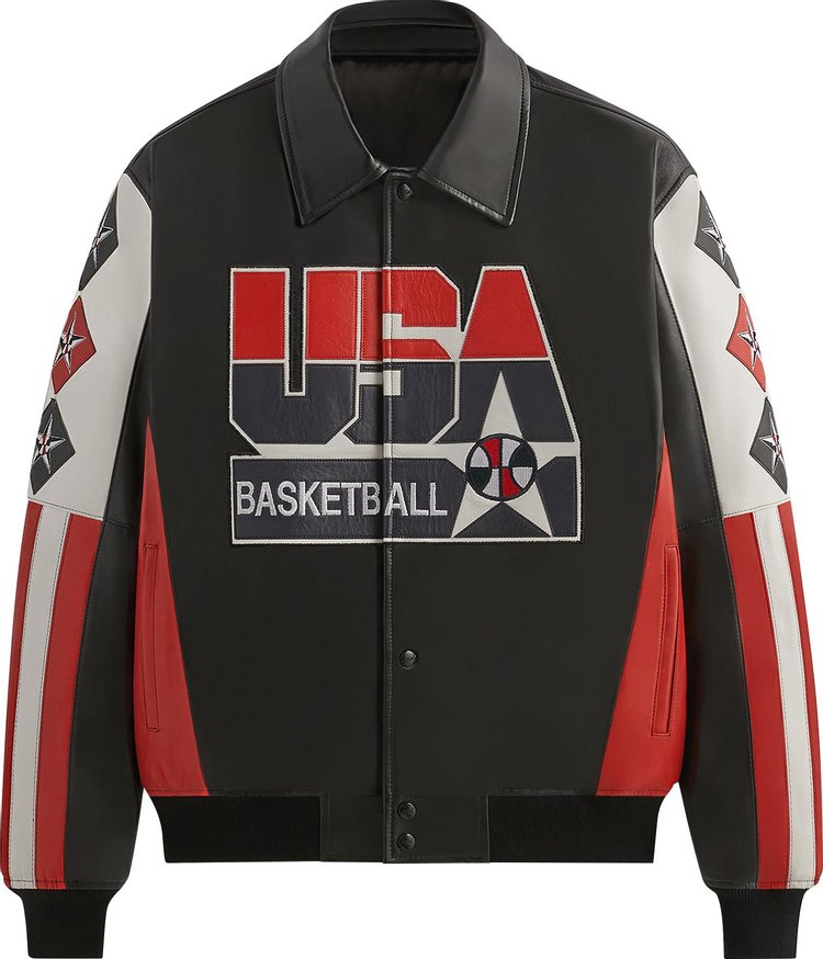 Kith For USA Basketball Leather Jacket Black