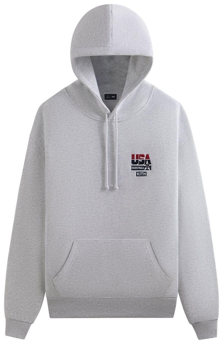 Kith For USA Basketball Vintage Nelson Hoodie Light Heather Grey